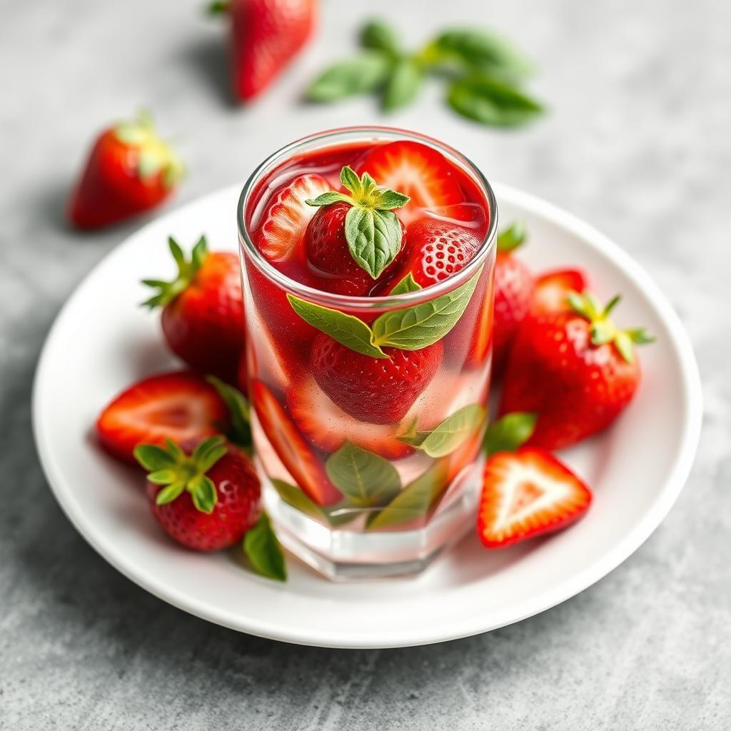 Strawberry and Basil Infused Water Strawberry and Basil Infused Water