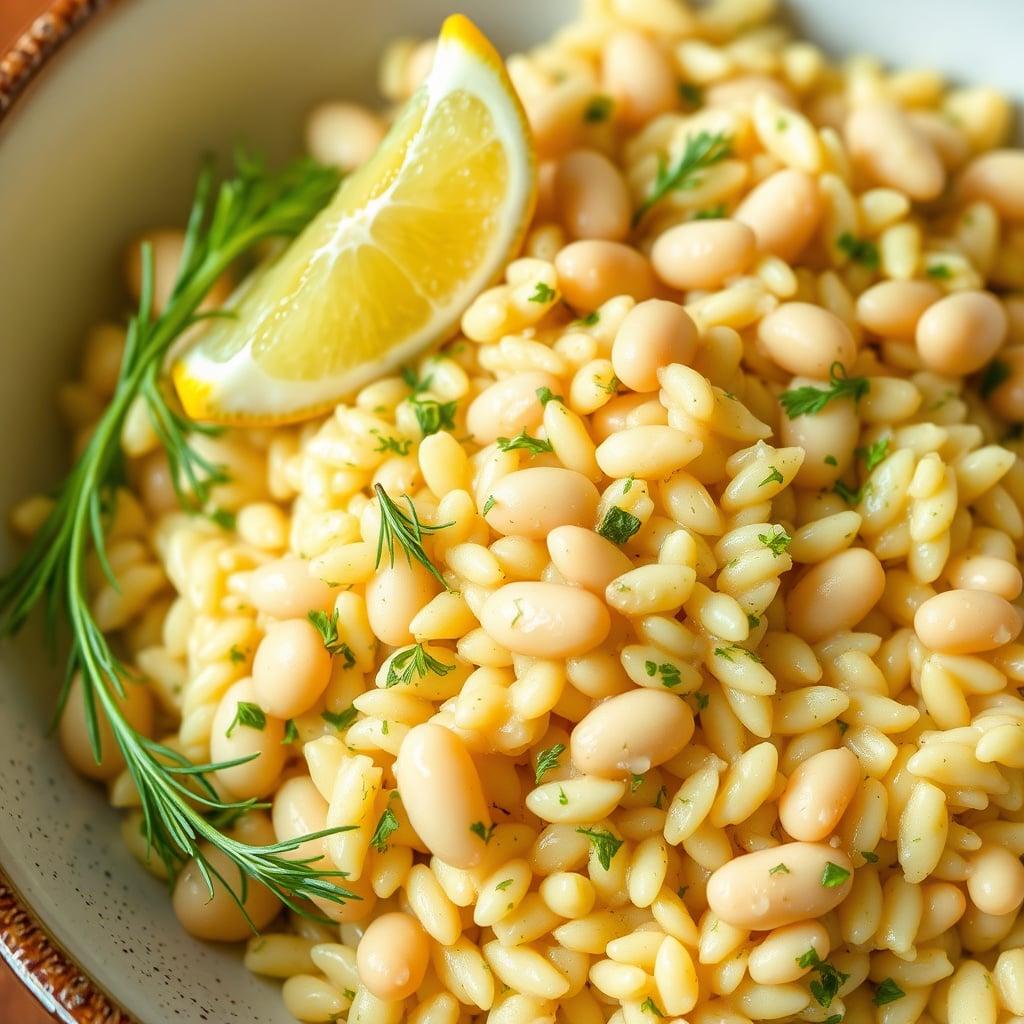 Warm Lemon-Dill Orzo with Soft White Beans Warm Lemon-Dill Orzo with Soft White Beans