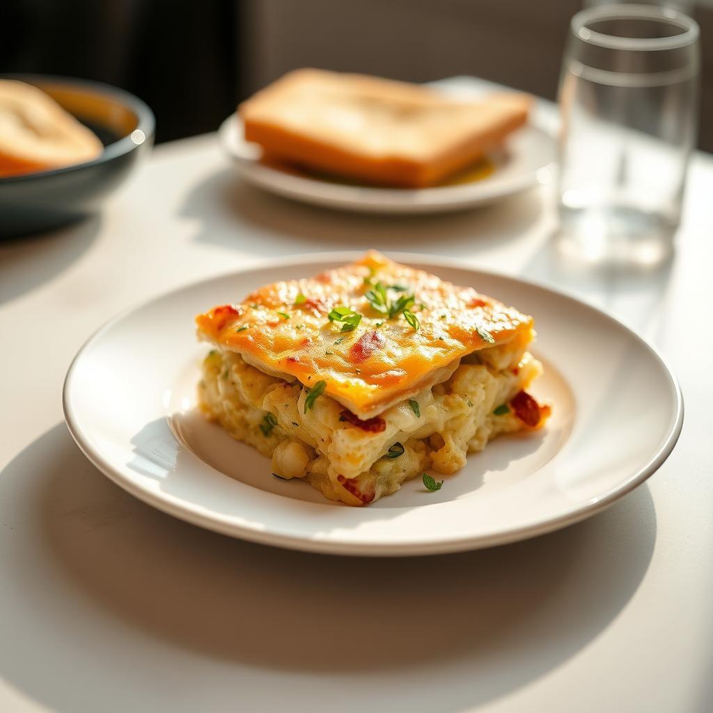 Artichoke and Cheese Breakfast Casserole