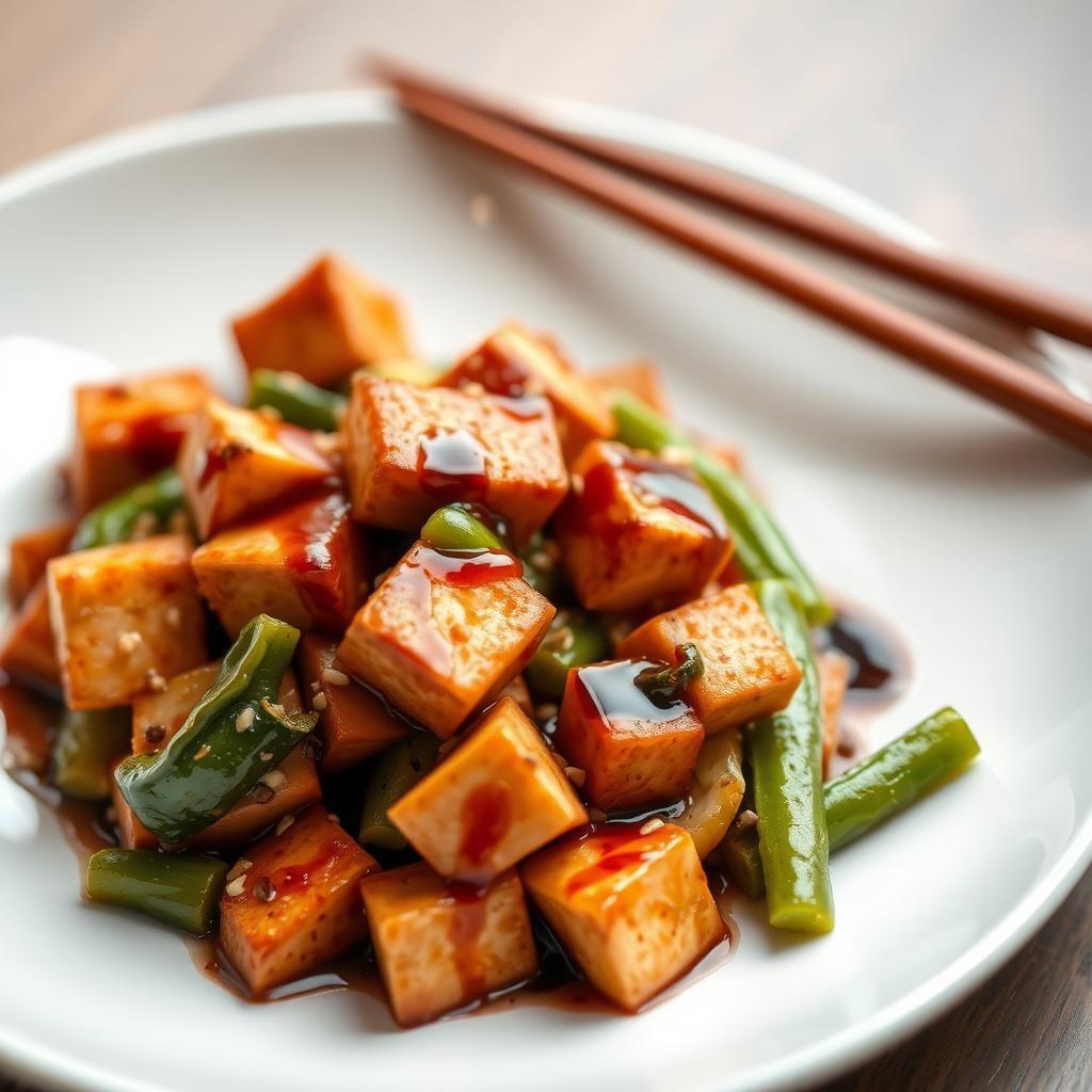Teriyaki Glazed Tofu Stir-Fry with Sesame Vegetables Teriyaki Glazed Tofu Stir-Fry with Sesame Vegetables