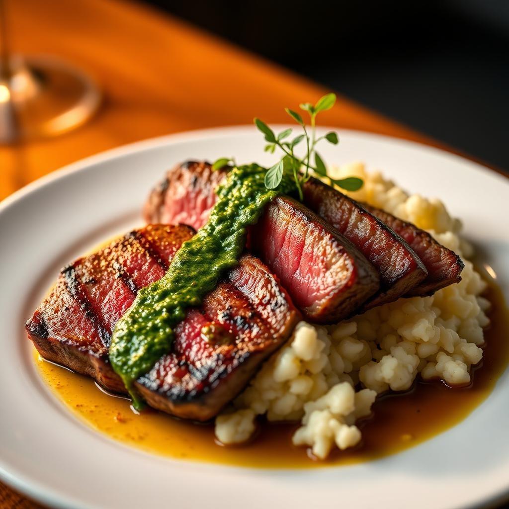 Grilled Flank Steak with Chimichurri and Cauliflower Rice Grilled Flank Steak with Chimichurri and Cauliflower Rice