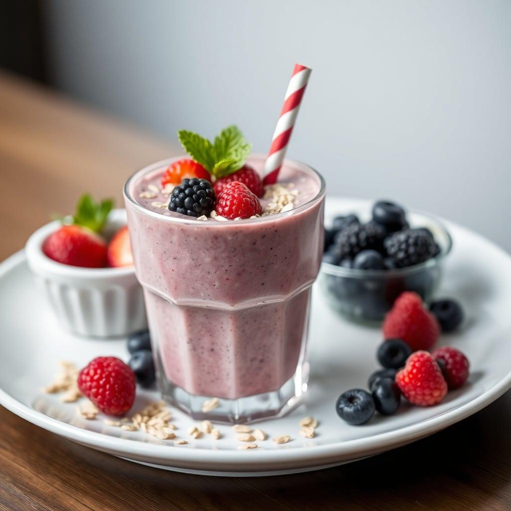 Berry and Oat Protein Power Shake