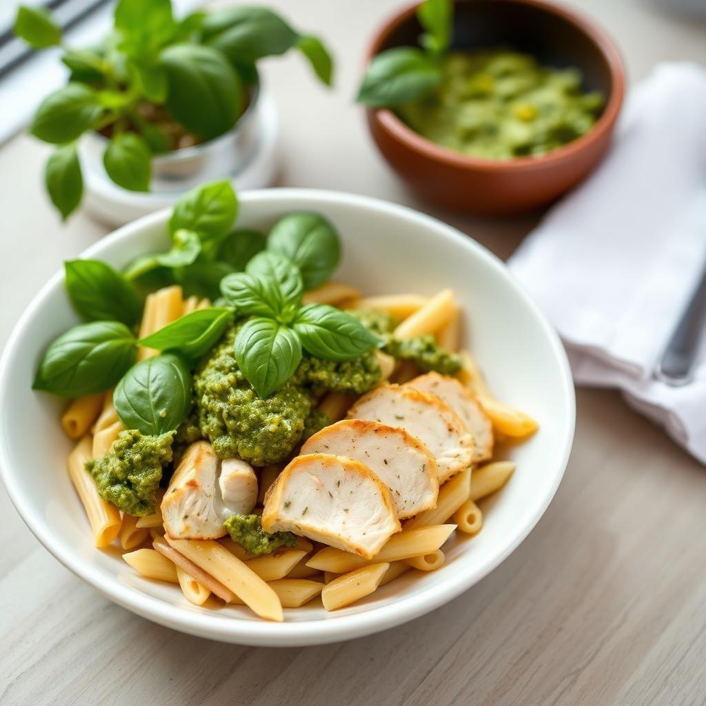 Chicken Pesto Pasta Bowl