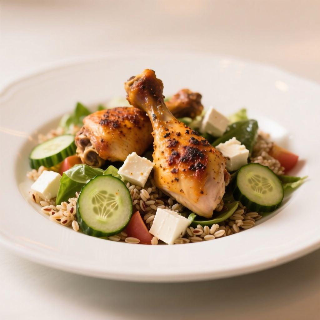 Mediterranean Chicken and Farro Salad with Feta Mediterranean Chicken and Farro Salad with Feta