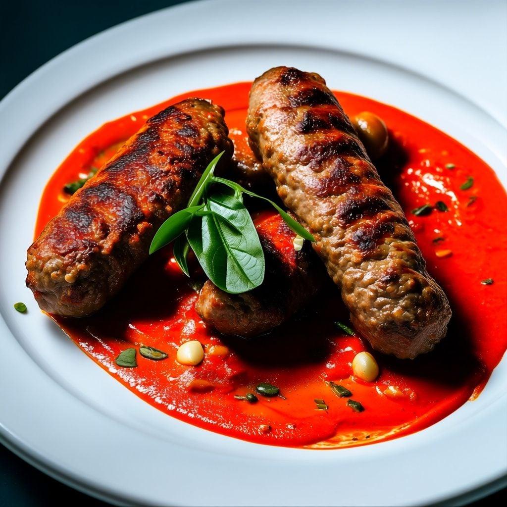 Balkan Cevapi-Style Beef Skillet with Ajvar Balkan Cevapi-Style Beef Skillet with Ajvar