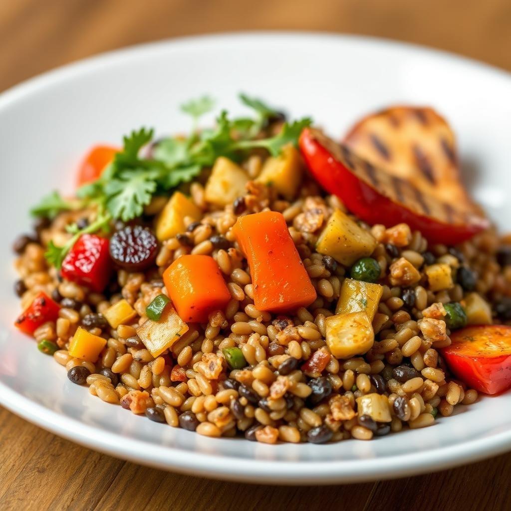 Lentil & Brown Rice Salad with Roasted Vegetables Lentil & Brown Rice Salad with Roasted Vegetables