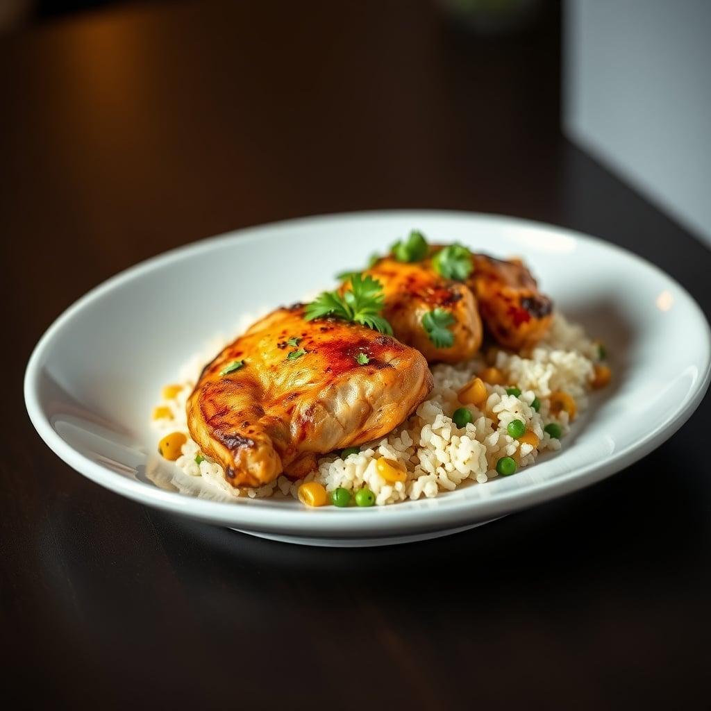 Chipotle Lime Chicken Thighs with Cilantro Rice and Charred Corn