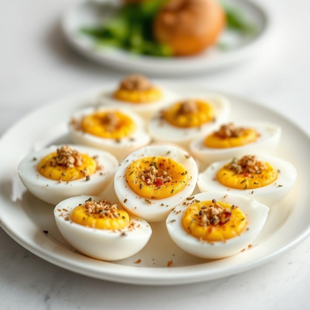 Hard-Boiled Eggs with Everything Bagel Seasoning Hard-Boiled Eggs with Everything Bagel Seasoning