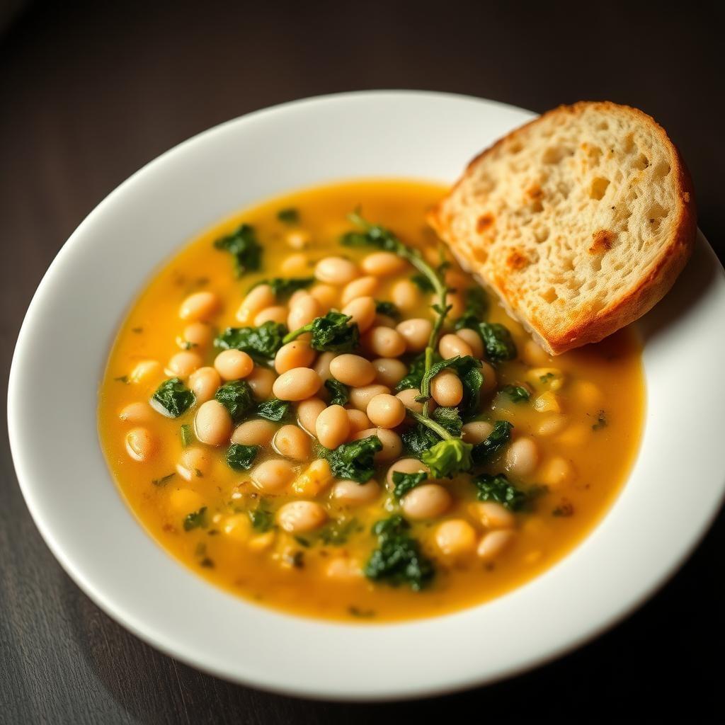 Tuscan White Bean and Kale Soup with Rosemary Focaccia Tuscan White Bean and Kale Soup with Rosemary Focaccia