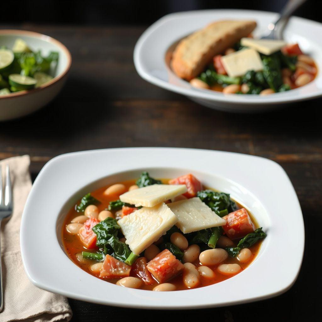 Hearty Tuscan Bean Stew with Fresh Parmesan Hearty Tuscan Bean Stew with Fresh Parmesan