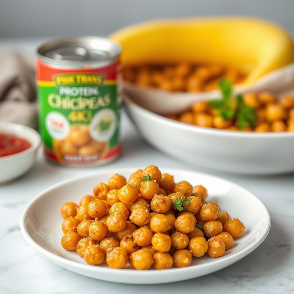 Crunchy Roasted Chickpeas with Protein Boost Crunchy Roasted Chickpeas with Protein Boost