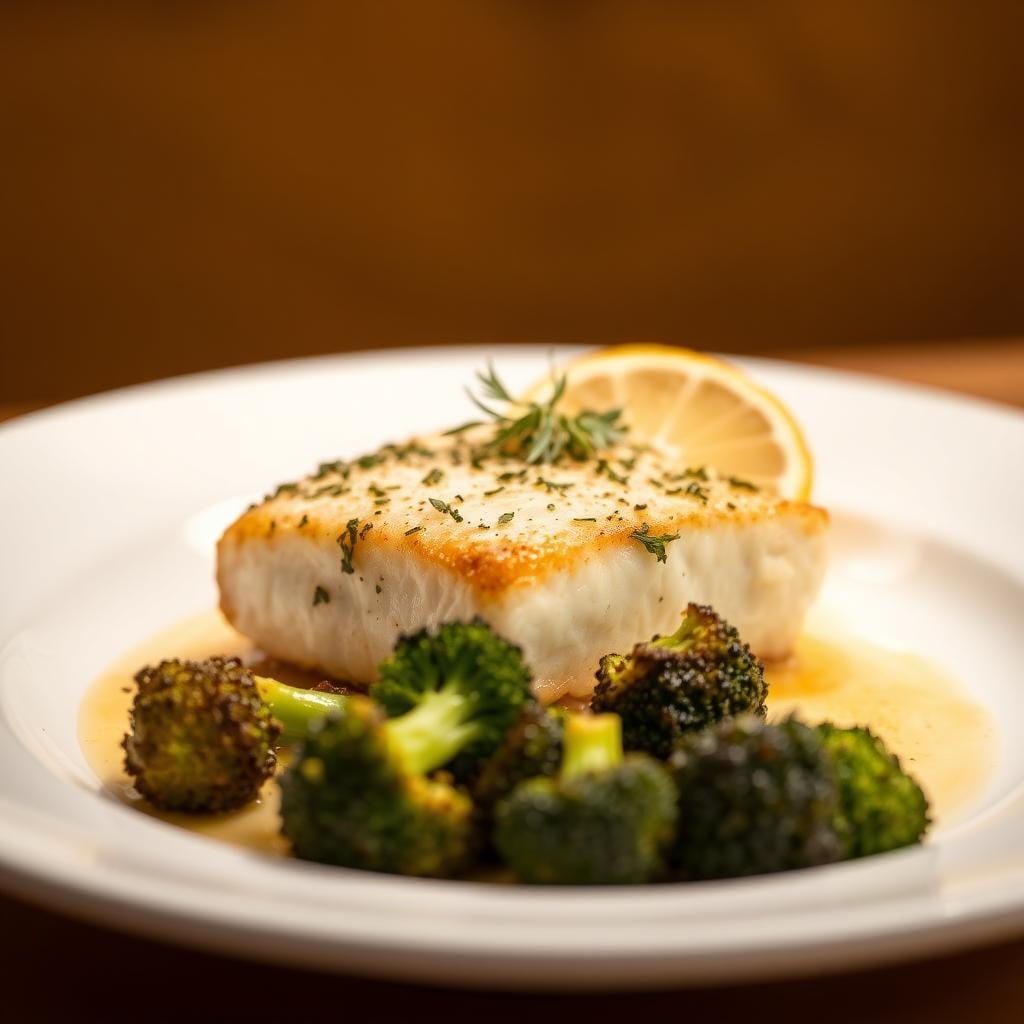Lemon-Herb Baked Cod with Roasted Broccoli Lemon-Herb Baked Cod with Roasted Broccoli