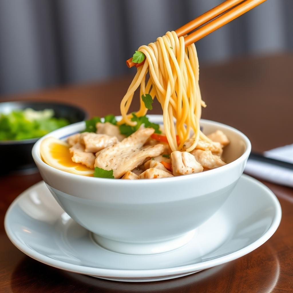 Asian-Inspired Chicken and Vegetable Noodle Bowl