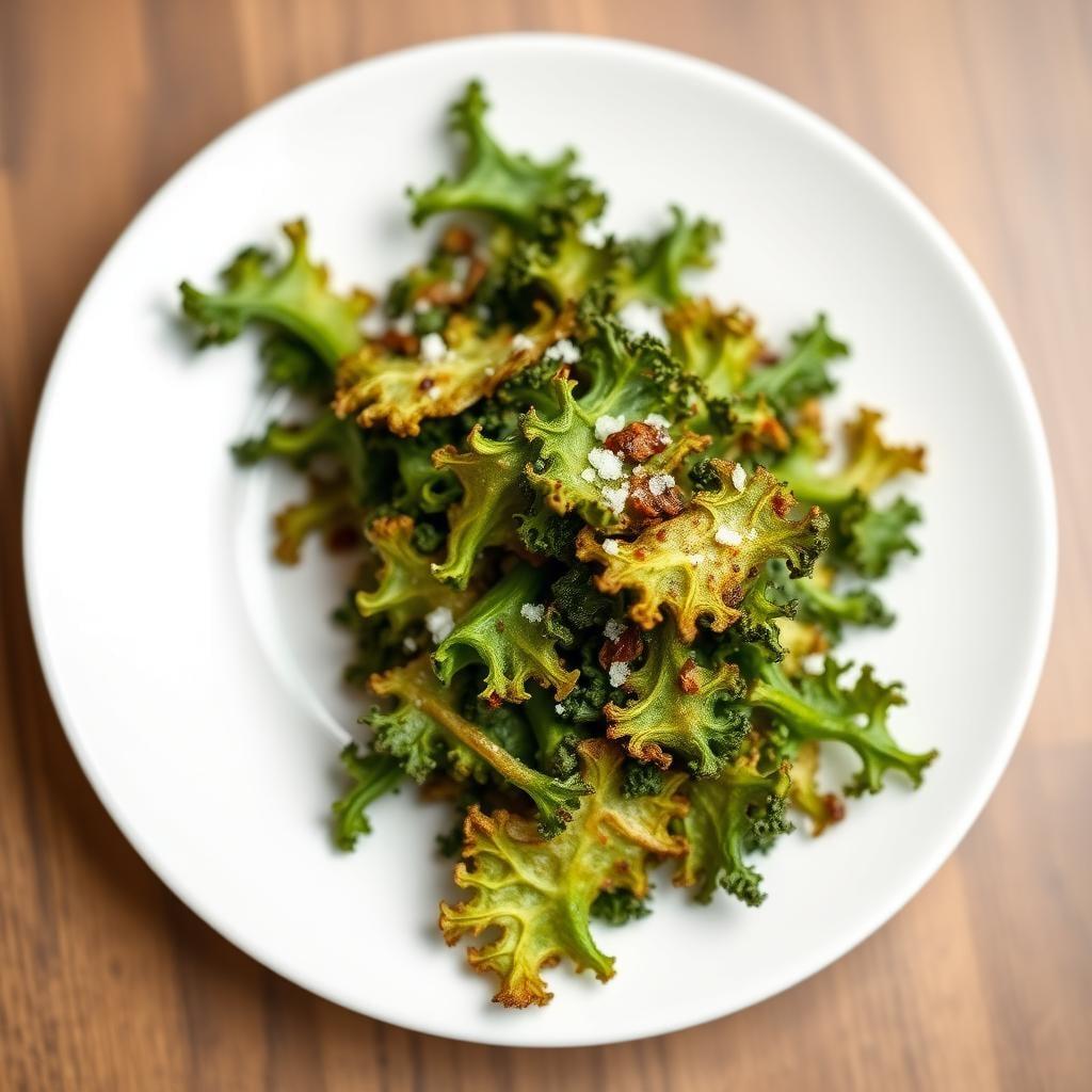 Baked Kale Chips with Sea Salt