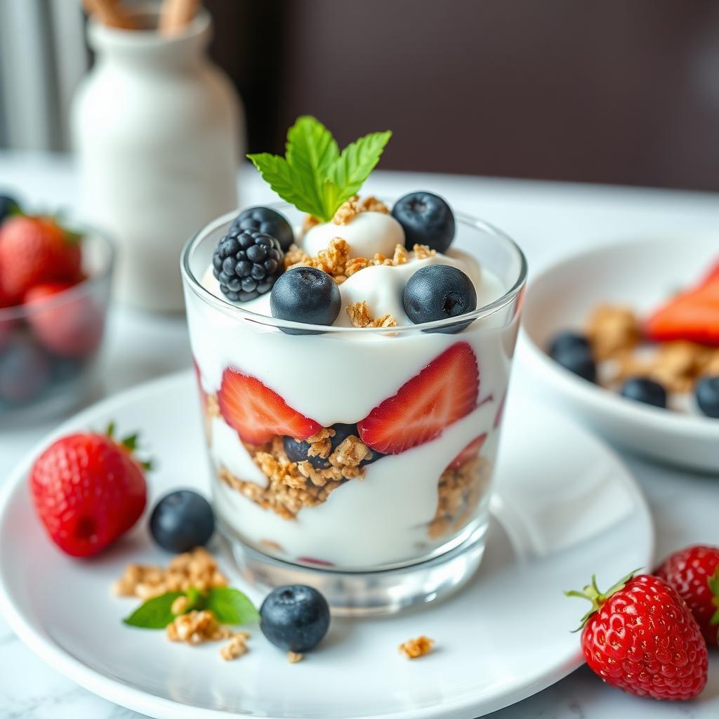 Greek Yogurt Parfait with Berries & Granola Greek Yogurt Parfait with Berries & Granola