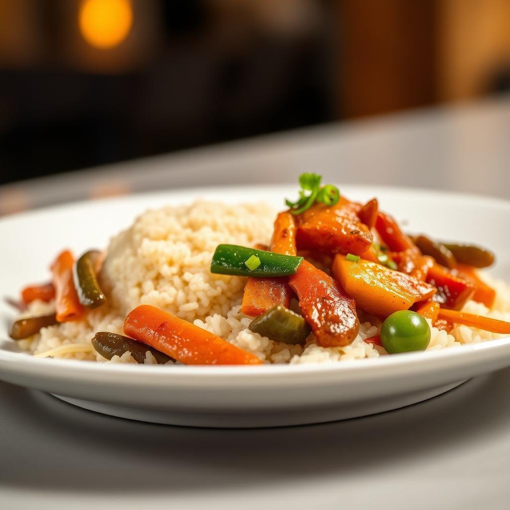 Asian-Inspired Stir-Fry with Ginger Rice
