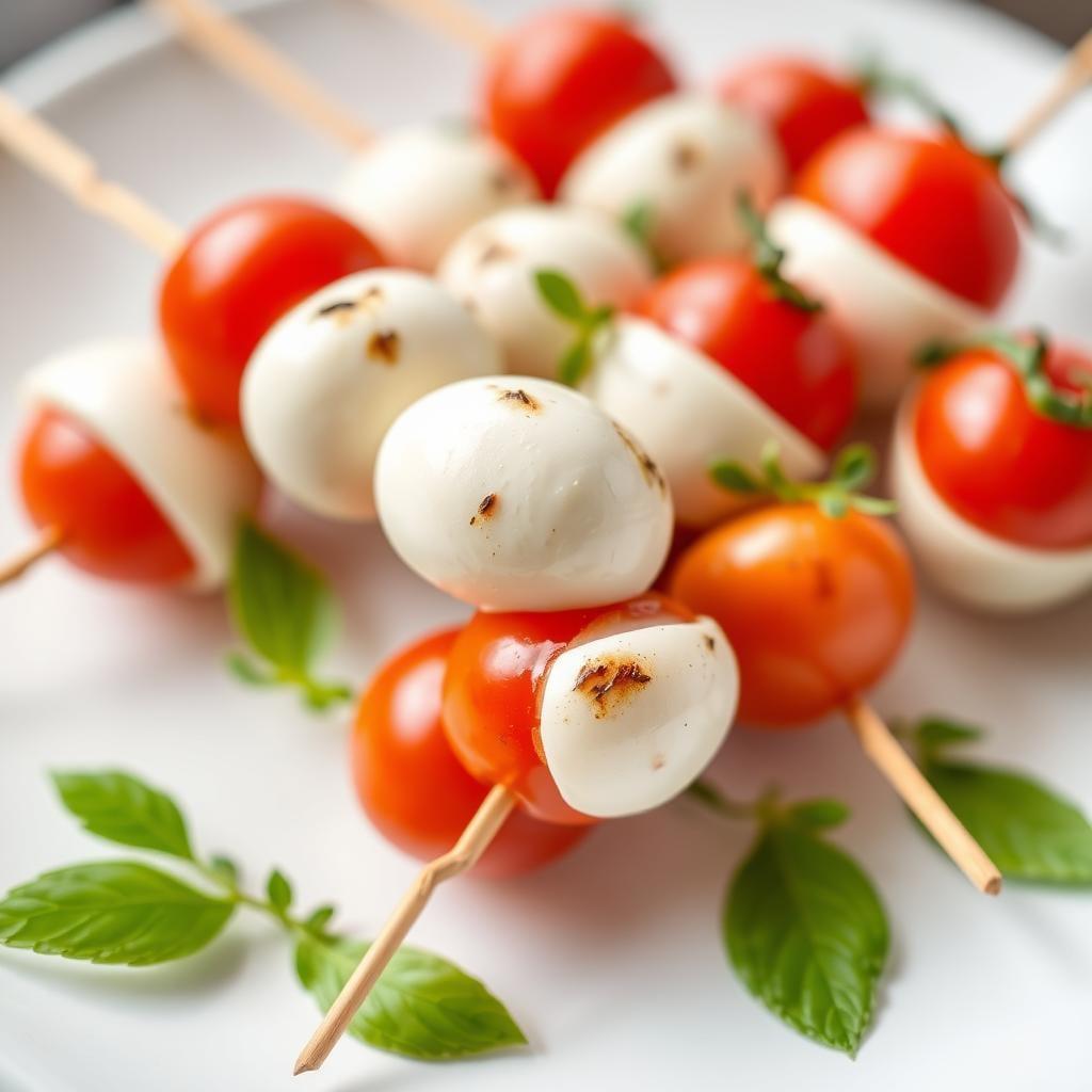 Marinated Mozzarella and Cherry Tomato Skewers Marinated Mozzarella and Cherry Tomato Skewers