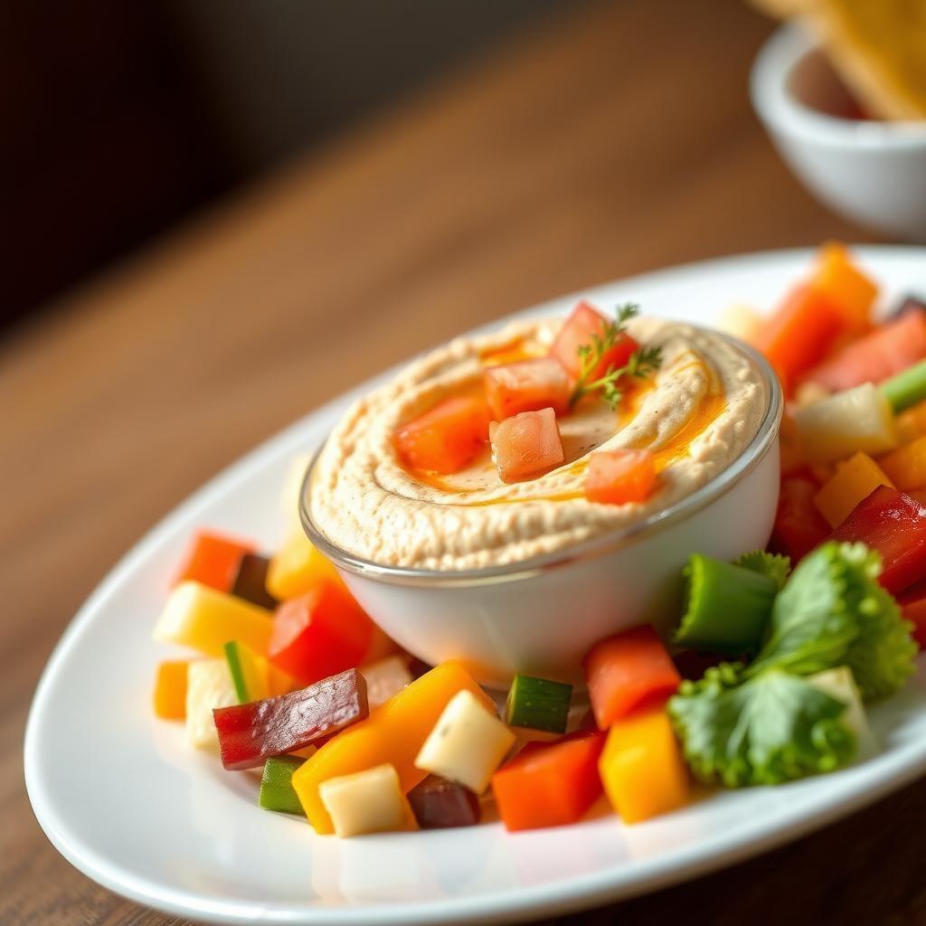 Homemade Hummus with Vegetable Crudités Homemade Hummus with Vegetable Crudités