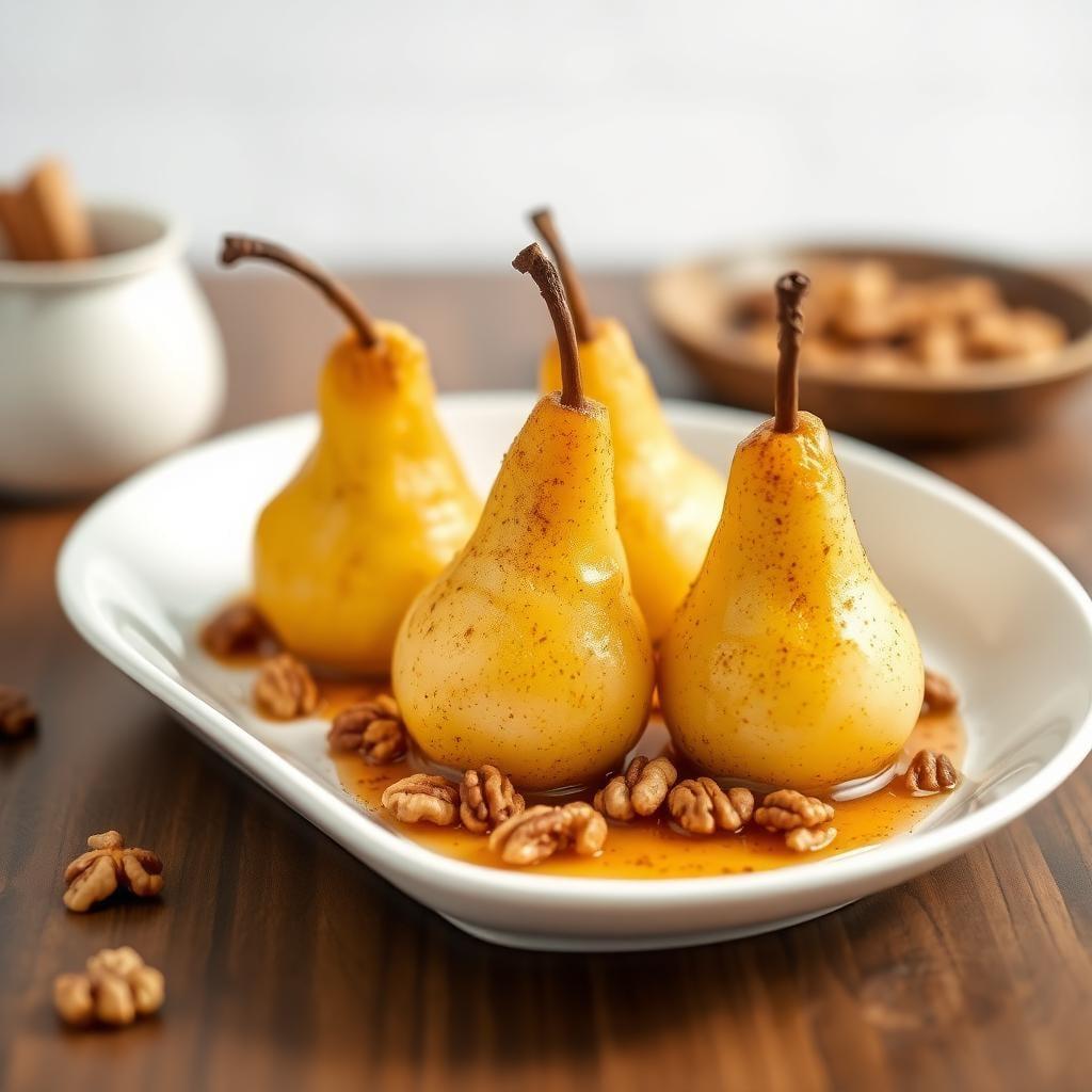 Cinnamon-Spiced Baked Pears with Toasted Walnuts Cinnamon-Spiced Baked Pears with Toasted Walnuts
