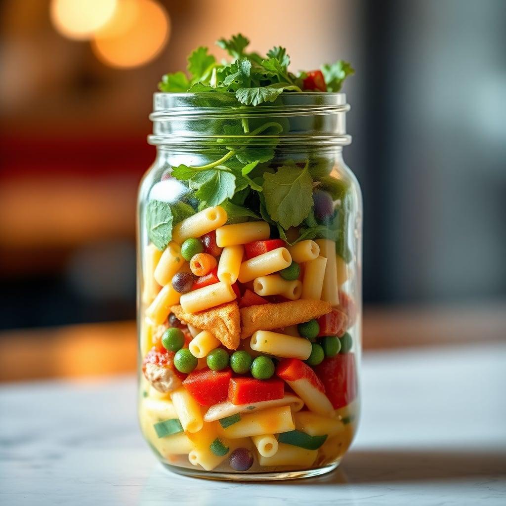 Mason Jar Pasta Salad Mason Jar Pasta Salad