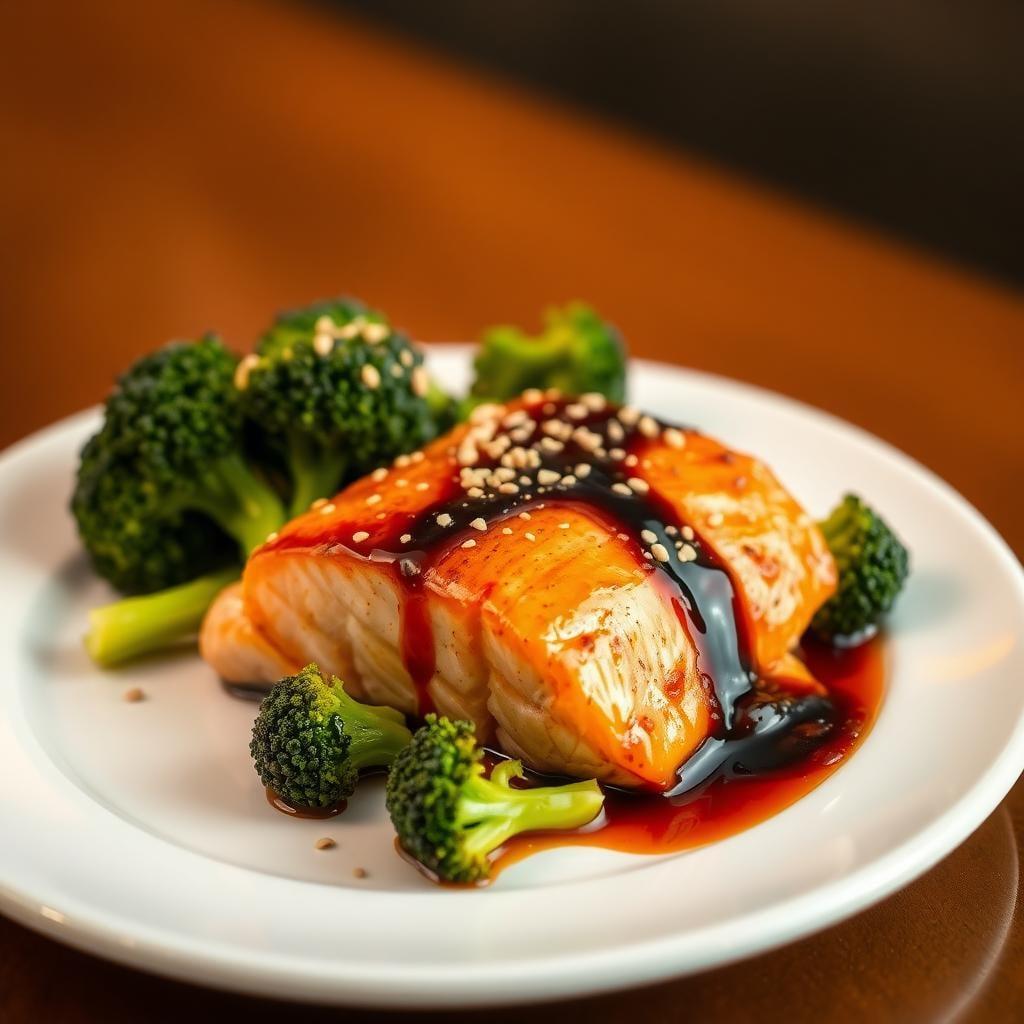 Teriyaki Glazed Salmon with Sesame Broccoli Teriyaki Glazed Salmon with Sesame Broccoli