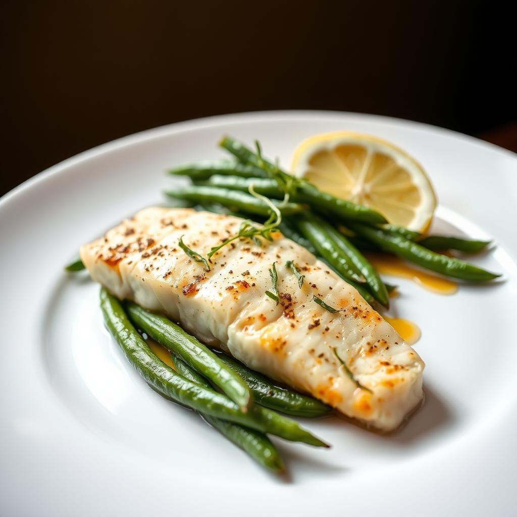Lemon Herb Baked Tilapia with Garlic Green Beans Lemon Herb Baked Tilapia with Garlic Green Beans