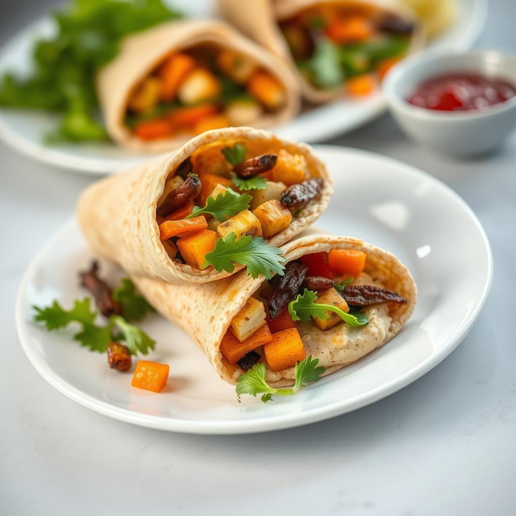 Roasted Vegetable & Hummus Pita Pockets with Mixed Greens Roasted Vegetable & Hummus Pita Pockets with Mixed Greens