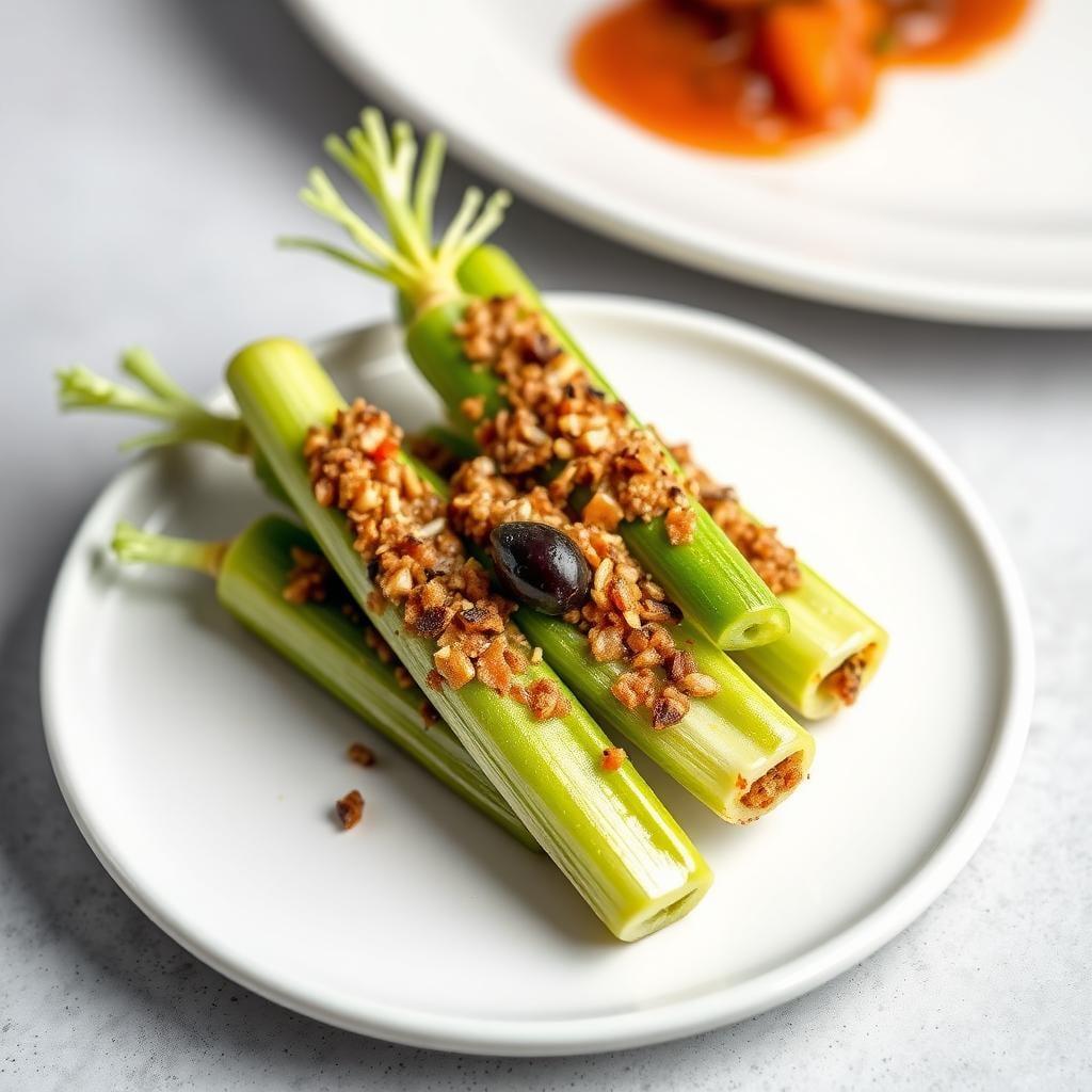 Stuffed Celery with Olive Tapenade Stuffed Celery with Olive Tapenade