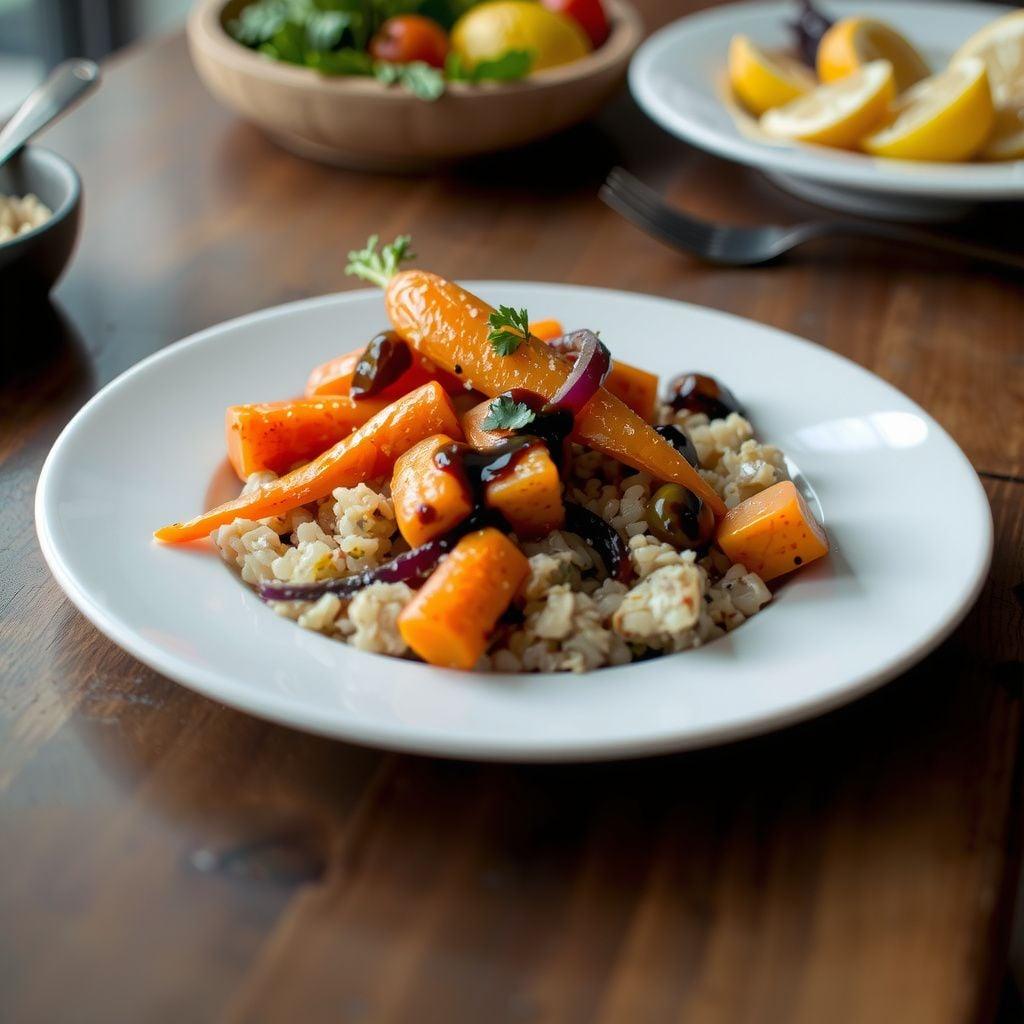 Balsamic-Glazed Carrot & Brown Rice Salad Balsamic-Glazed Carrot & Brown Rice Salad