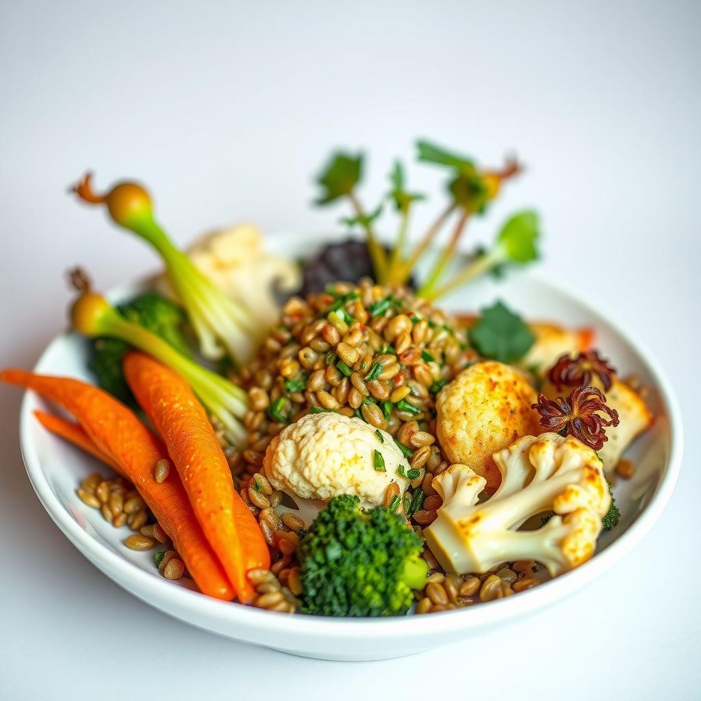 Root-to-Stem Vegetable Grain Bowl with Carrot Top Pesto Root-to-Stem Vegetable Grain Bowl with Carrot Top Pesto