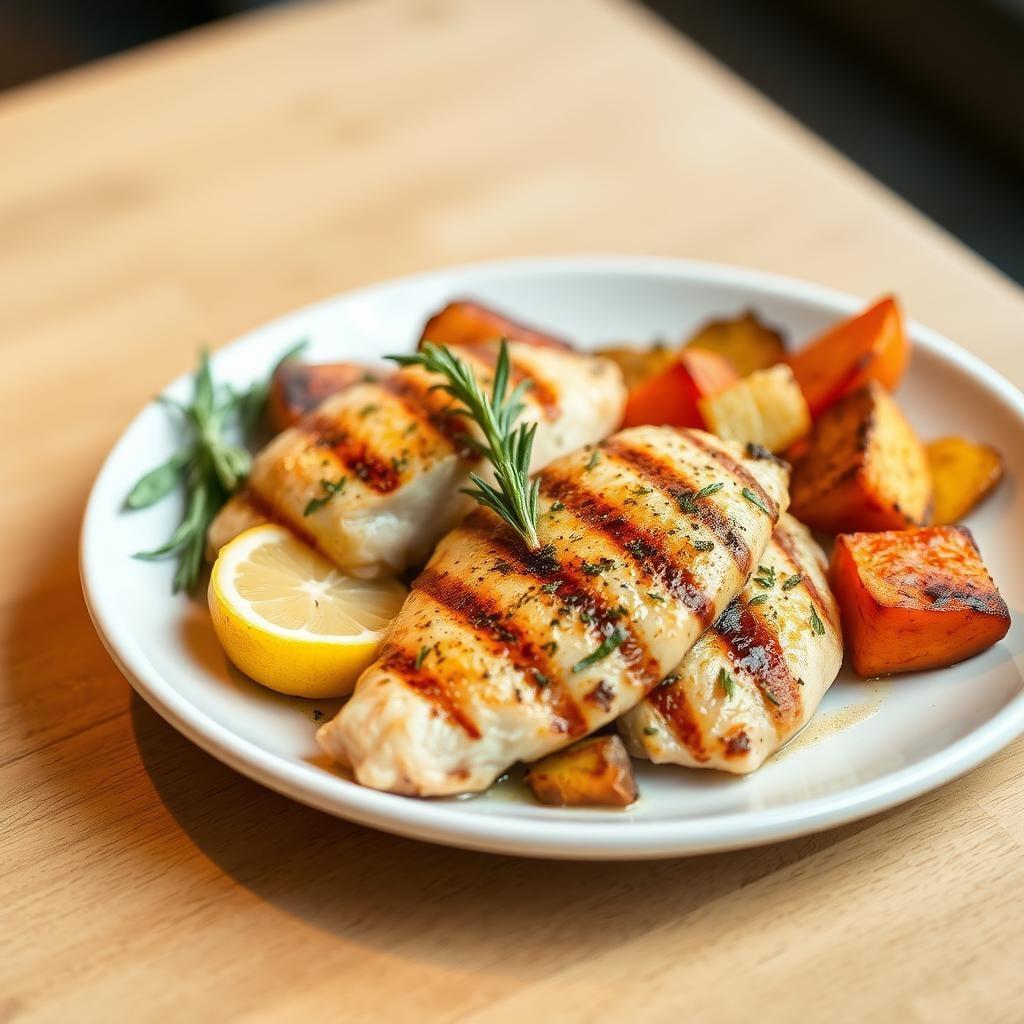 Lemon Herb Grilled Chicken with Roasted Vegetables Lemon Herb Grilled Chicken with Roasted Vegetables