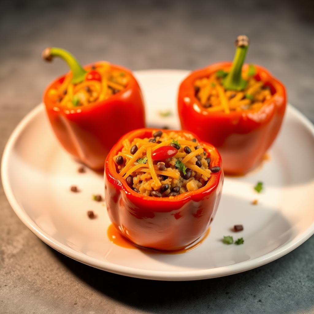 Southwest Stuffed Bell Peppers with Black Bean Quinoa Filling Southwest Stuffed Bell Peppers with Black Bean Quinoa Filling
