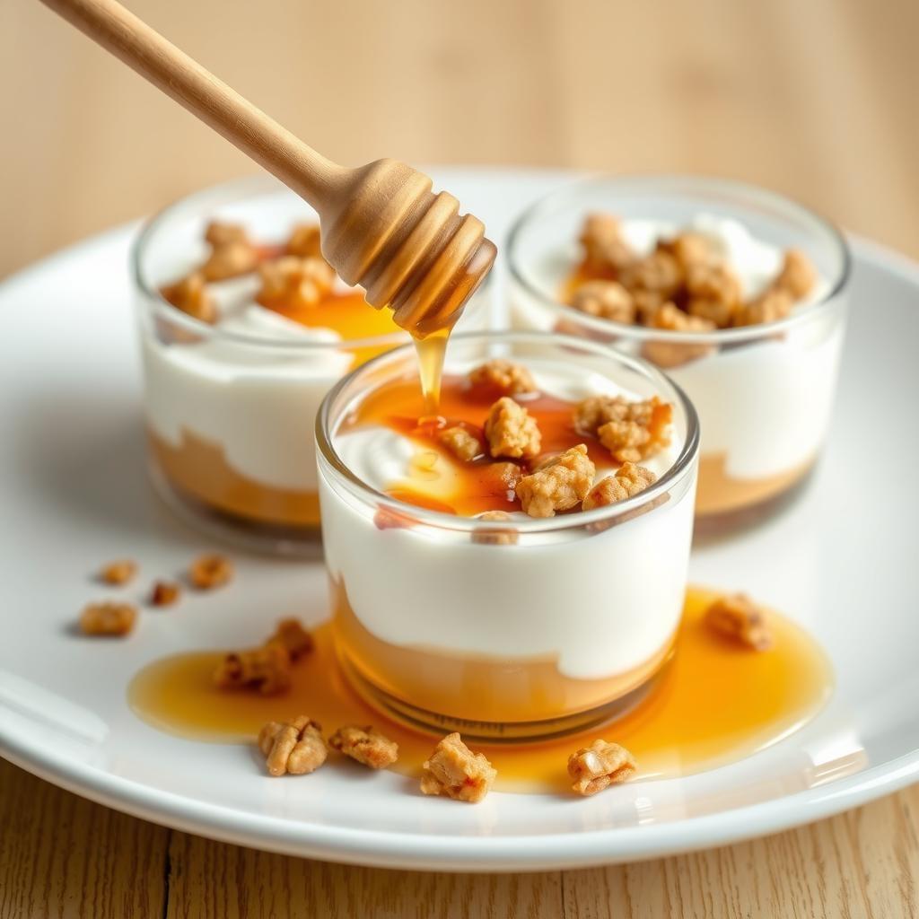 Greek Yogurt with Honey and Homemade Granola Parfaits Greek Yogurt with Honey and Homemade Granola Parfaits