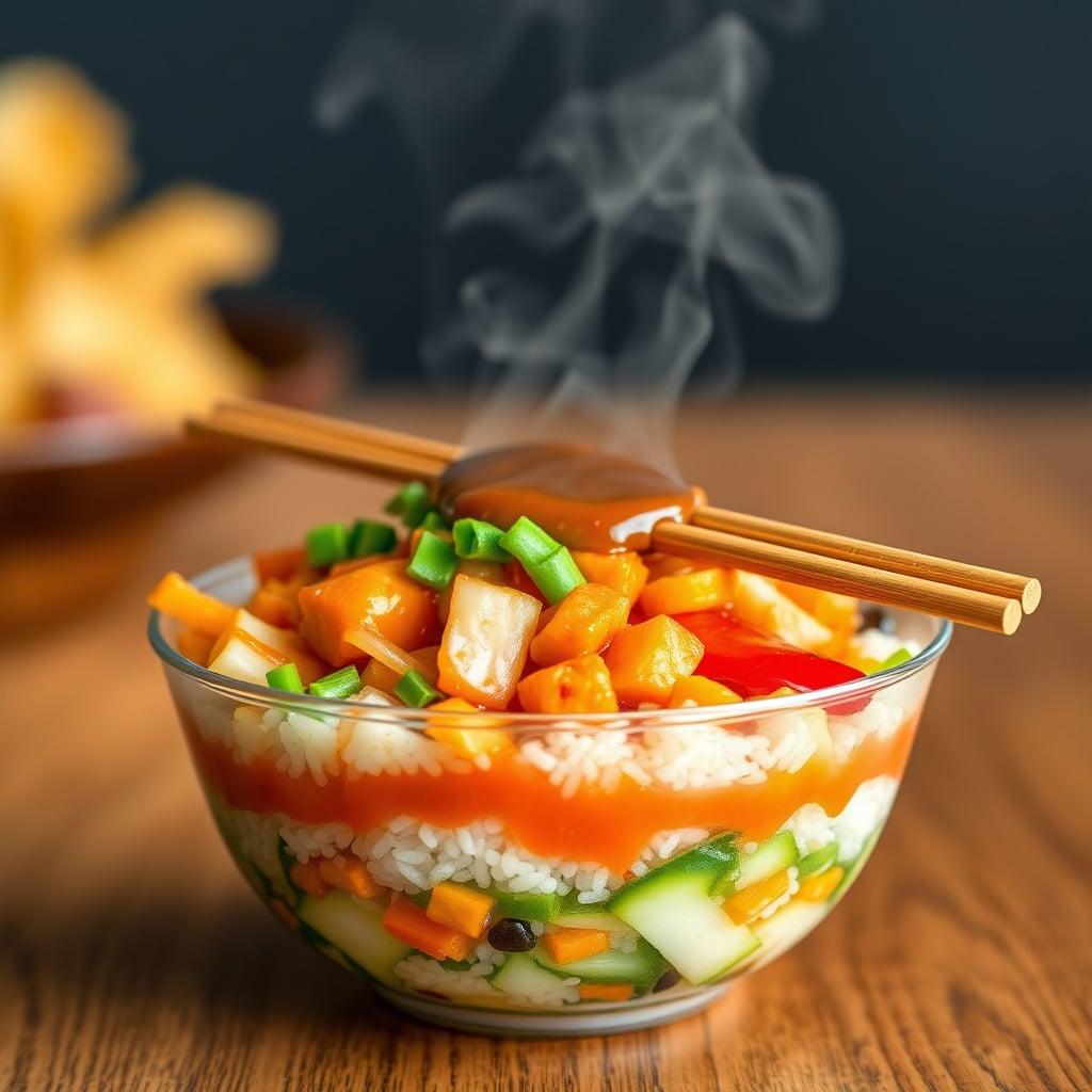 Microwave Veggie and Rice Bowl Microwave Veggie and Rice Bowl