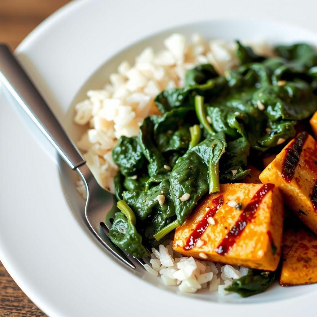 Indian Spiced Tofu & Spinach Saag Indian Spiced Tofu & Spinach Saag