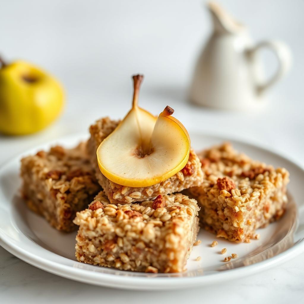 Cinnamon Pear Baked Oatmeal Squares