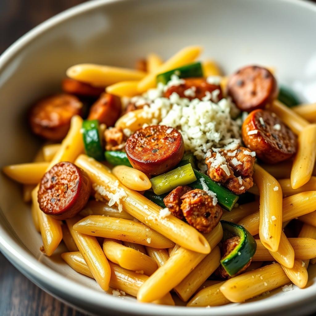 Turkey Sausage and Zucchini Penne Turkey Sausage and Zucchini Penne
