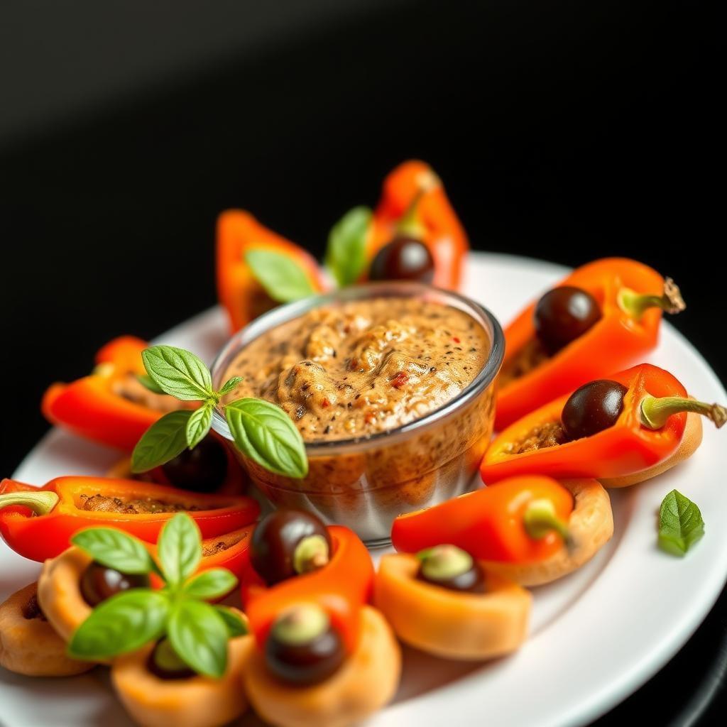 Olive Tapenade with Bell Pepper Dippers Olive Tapenade with Bell Pepper Dippers