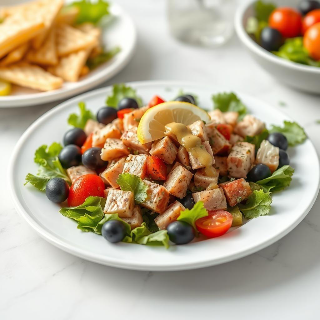 Mediterranean Tuna and Olive Salad with Lemon Dressing Mediterranean Tuna and Olive Salad with Lemon Dressing