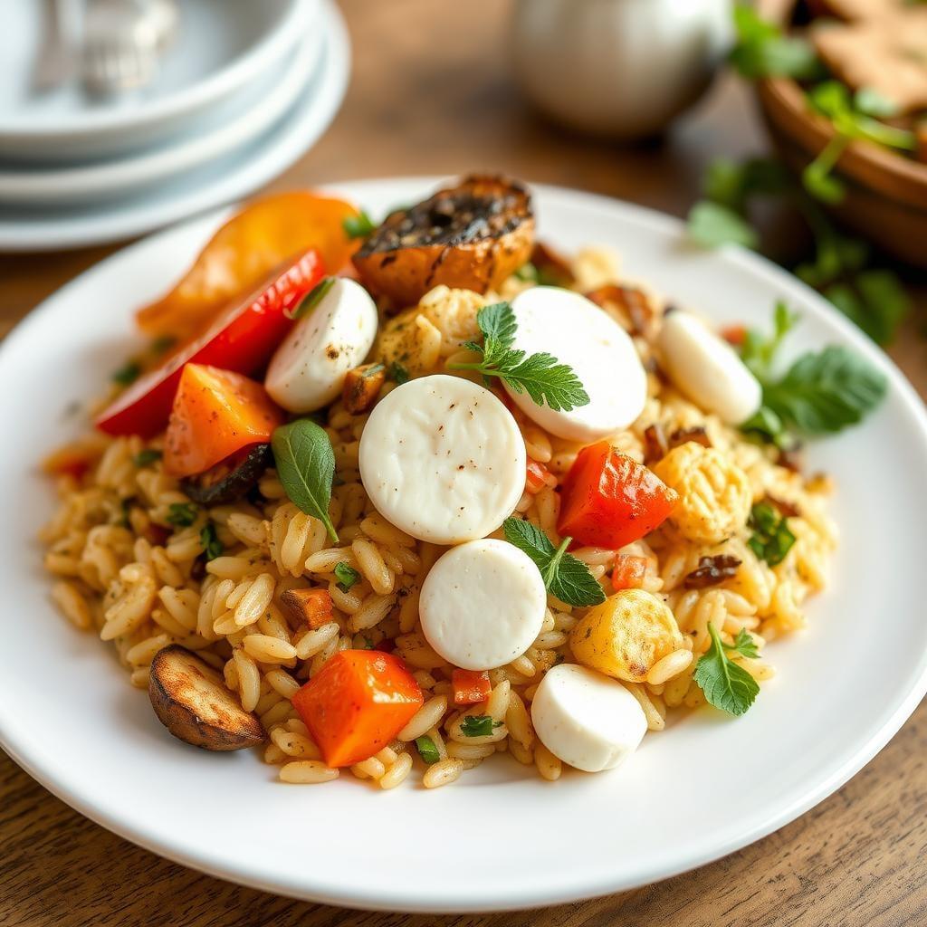 Italian Orzo Salad with Roasted Vegetables and Mozzarella Italian Orzo Salad with Roasted Vegetables and Mozzarella