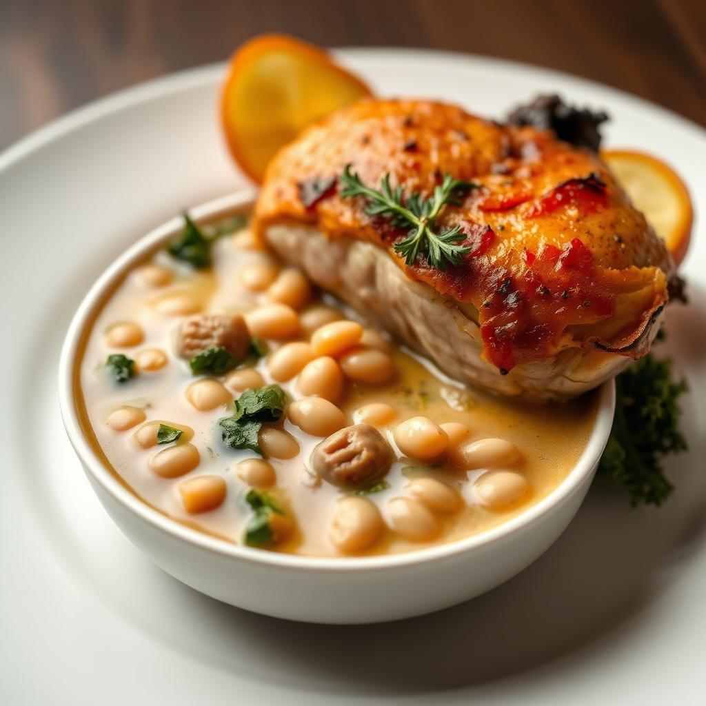 Tuscan White Bean and Kale Soup with Herb Roasted Turkey Tuscan White Bean and Kale Soup with Herb Roasted Turkey