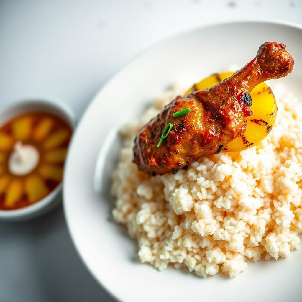 Jamaican Jerk Chicken with Coconut Rice & Grilled Pineapple Jamaican Jerk Chicken with Coconut Rice & Grilled Pineapple