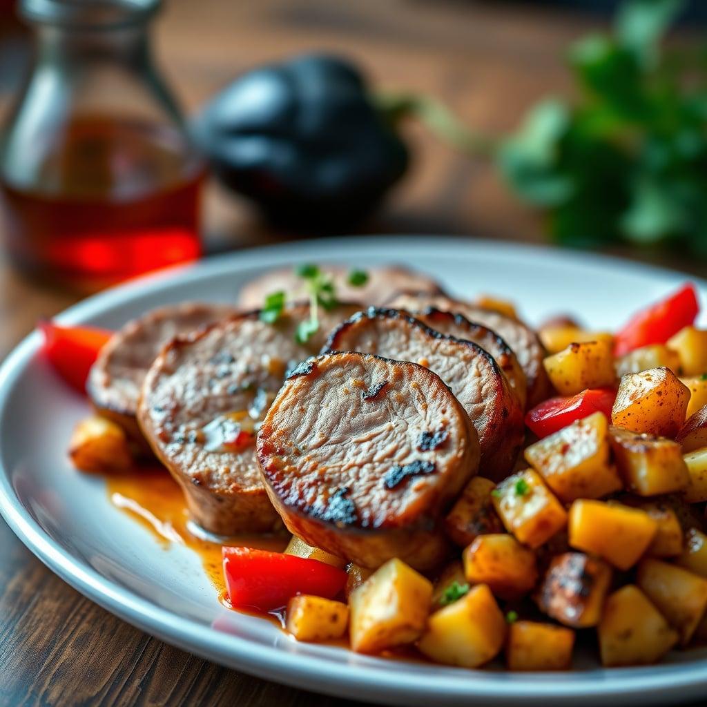 Fajita Pork Tenderloin with Roasted Potatoes Fajita Pork Tenderloin with Roasted Potatoes