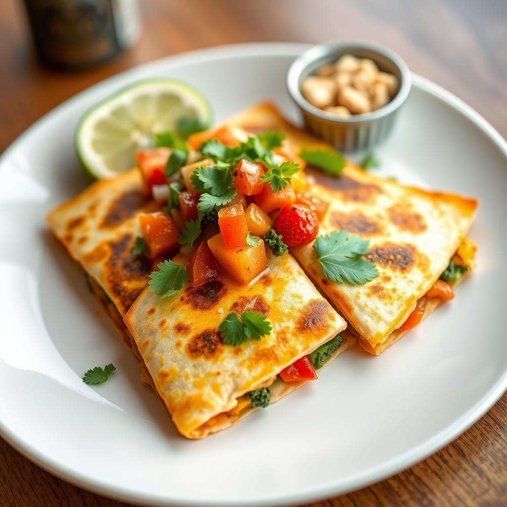 Cheesy Veggie Breakfast Quesadillas