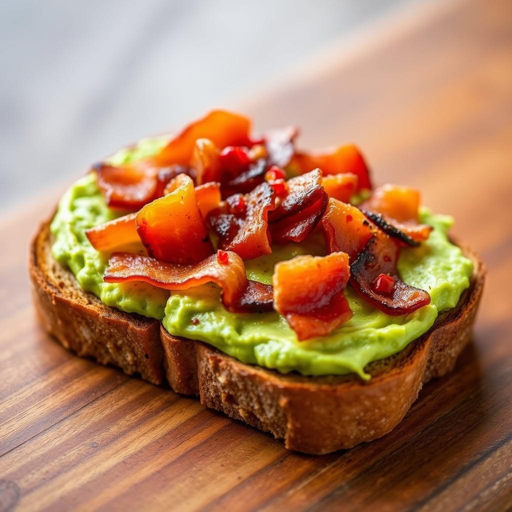 5-Minute Avocado Toast with Microwave Bacon