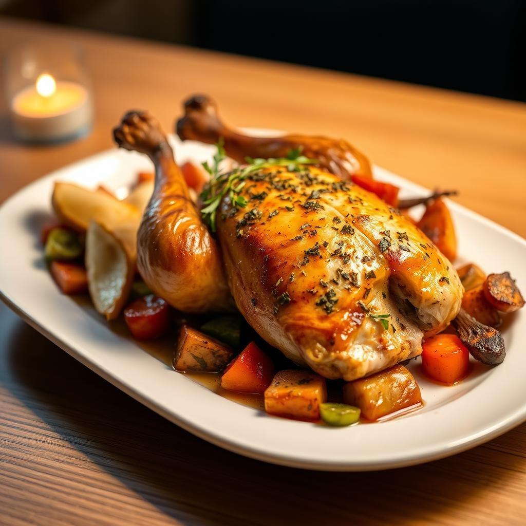 Herb-Roasted Chicken with Seasonal Vegetables Herb-Roasted Chicken with Seasonal Vegetables