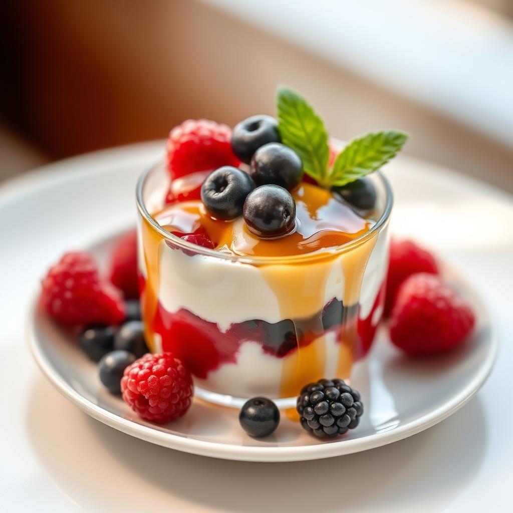 Greek Yogurt Parfait with Honey and Berries Greek Yogurt Parfait with Honey and Berries