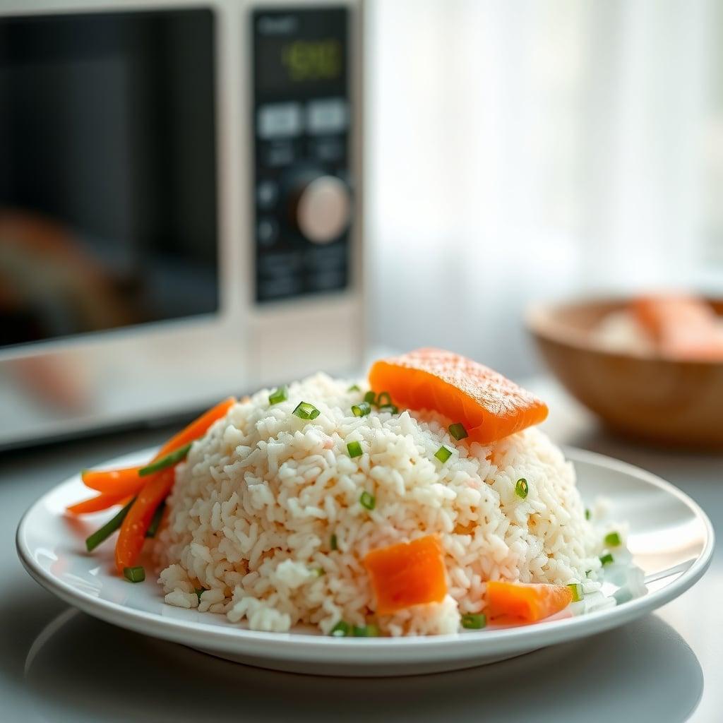 Microwave Instant Rice with Canned Salmon Microwave Instant Rice with Canned Salmon
