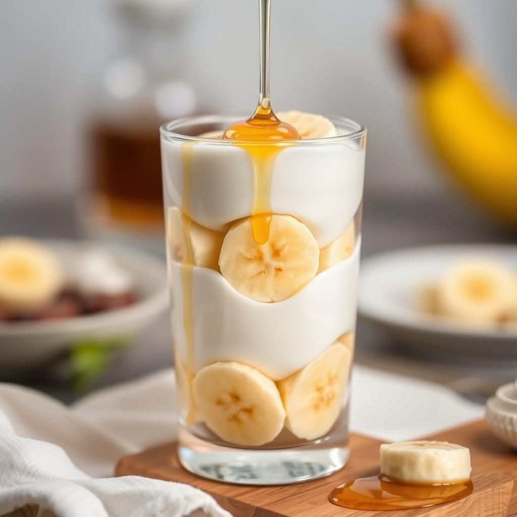 Quick Vanilla Yogurt Parfaits with Banana and Honey Quick Vanilla Yogurt Parfaits with Banana and Honey