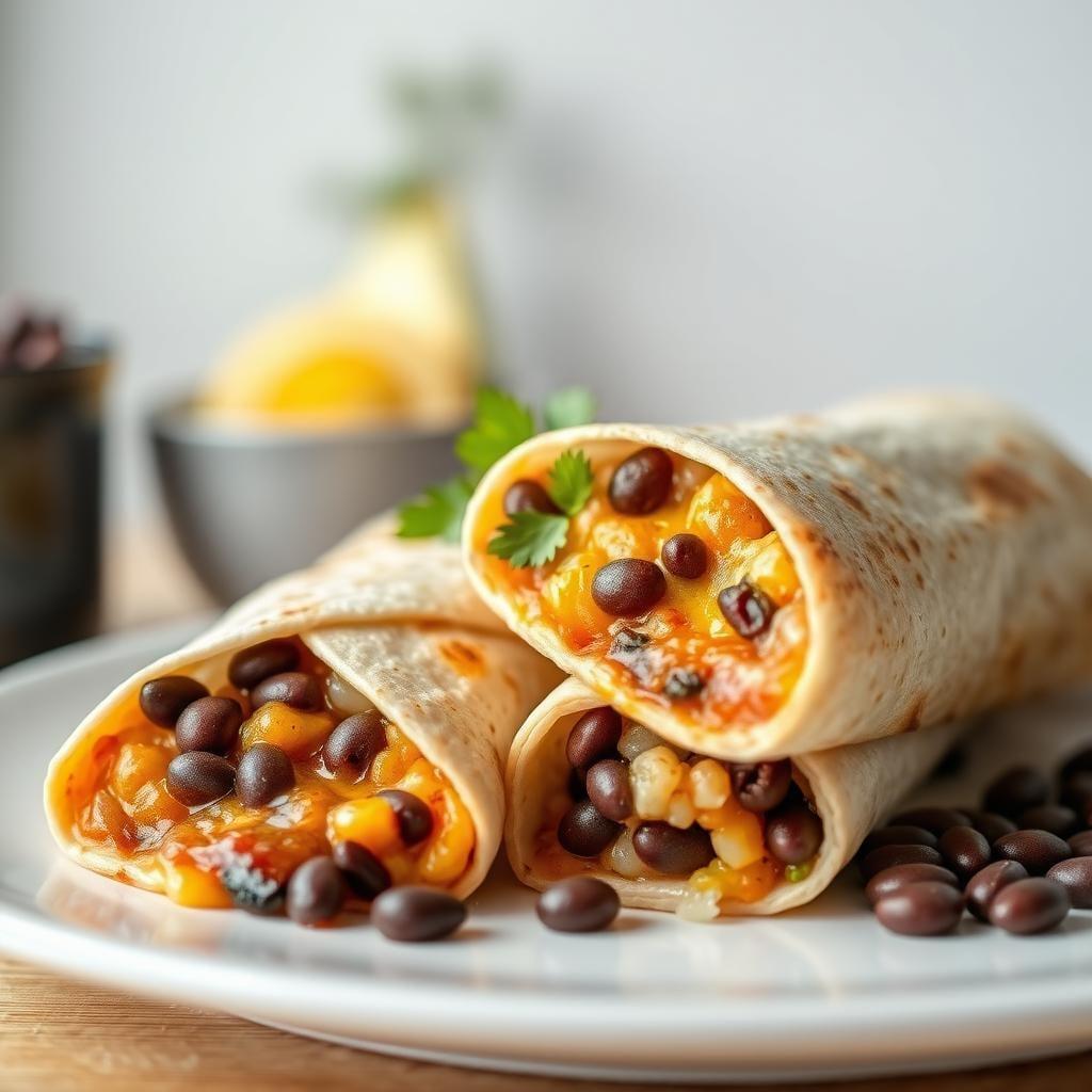 Savory Breakfast Burritos with Black Beans Savory Breakfast Burritos with Black Beans
